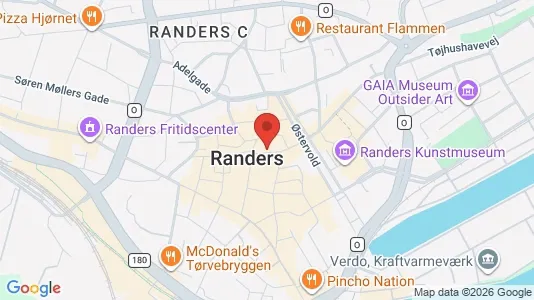 Lejligheder til salg i Randers C - kort over placeringen