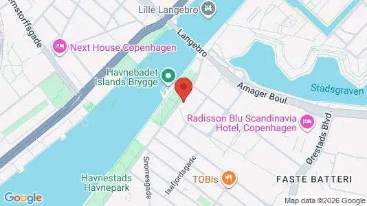 Lejligheder til salg i København S - kort over placeringen