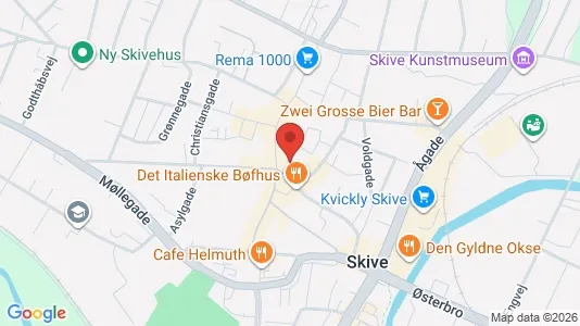 Lejligheder til salg i Skive - kort over placeringen