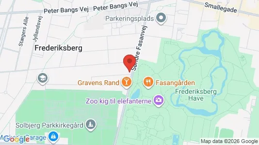 Lejligheder til salg i Frederiksberg - kort over placeringen