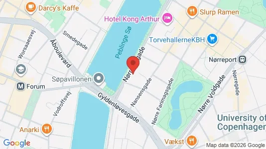 Lejligheder til salg i København K - kort over placeringen