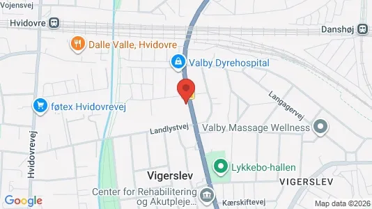 Lejligheder til salg i Valby - kort over placeringen