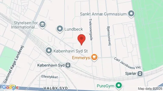 Lejligheder til salg i Valby - kort over placeringen