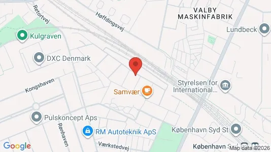Lejligheder til salg i Valby - kort over placeringen