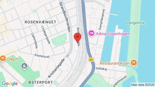 Lejligheder til salg i Østerbro - kort over placeringen