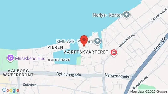 Lejligheder til salg i Aalborg Centrum - kort over placeringen