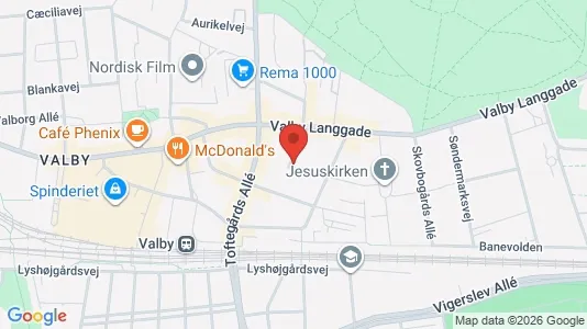 Lejligheder til salg i Valby - kort over placeringen