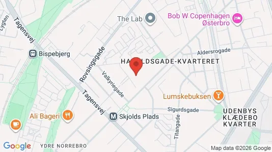 Lejligheder til salg i Nørrebro - kort over placeringen
