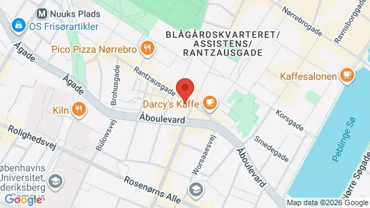 Lejligheder til salg i Nørrebro - kort over placeringen