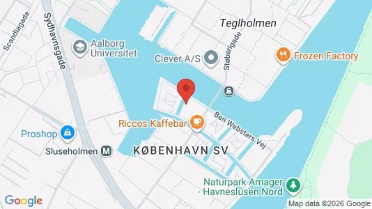 Lejligheder til salg i København SV - kort over placeringen