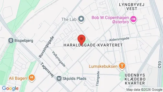 Lejligheder til salg i Nørrebro - kort over placeringen