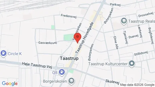 Lejligheder til salg i Taastrup - kort over placeringen
