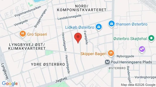 Lejligheder til salg i Østerbro - kort over placeringen
