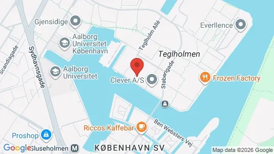 Lejligheder til salg i København SV - kort over placeringen