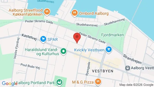 Lejligheder til salg i Aalborg Centrum - kort over placeringen