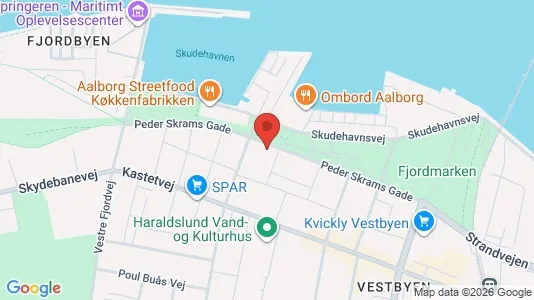 Lejligheder til salg i Aalborg Centrum - kort over placeringen