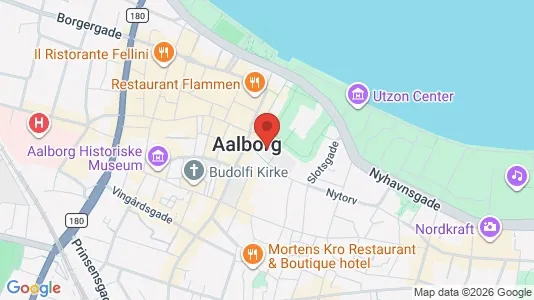Lejligheder til salg i Aalborg Centrum - kort over placeringen