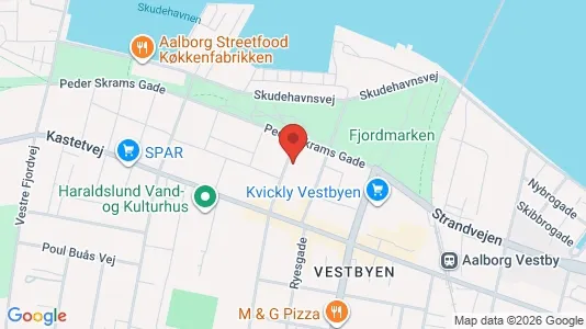 Lejligheder til salg i Aalborg Centrum - kort over placeringen