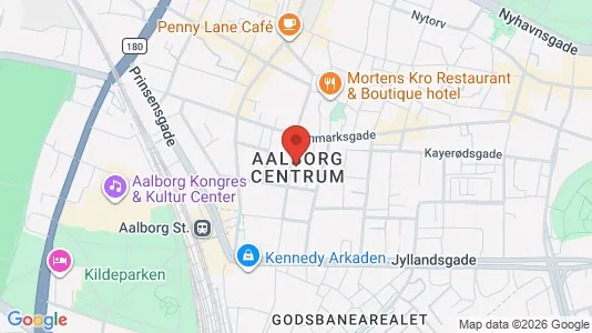 Lejligheder til salg i Aalborg Centrum - kort over placeringen
