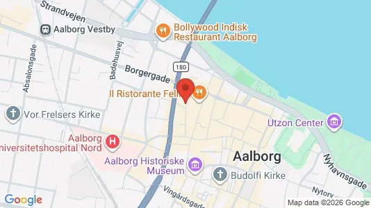 Lejligheder til salg i Aalborg Centrum - kort over placeringen