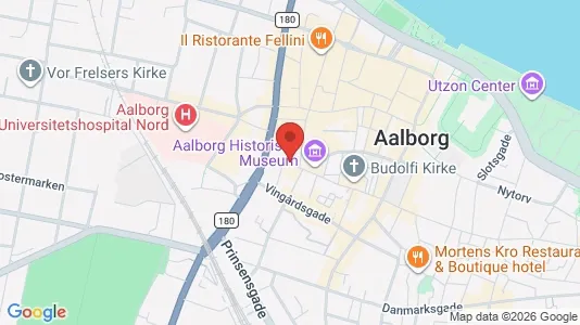 Lejligheder til salg i Aalborg Centrum - kort over placeringen
