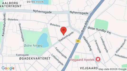 Lejligheder til salg i Aalborg Centrum - kort over placeringen