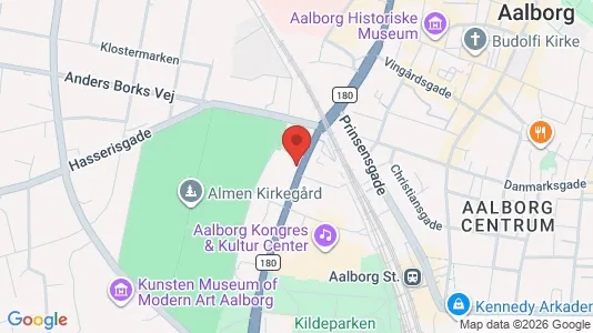Lejligheder til salg i Aalborg Centrum - kort over placeringen