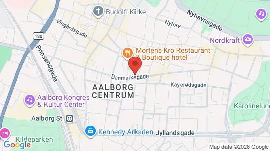 Lejligheder til salg i Aalborg Centrum - kort over placeringen