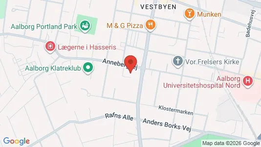 Lejligheder til salg i Aalborg Centrum - kort over placeringen