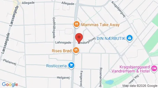 Lejligheder til salg i Odense C - kort over placeringen