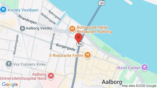 Lejligheder til salg i Aalborg Centrum - kort over placeringen