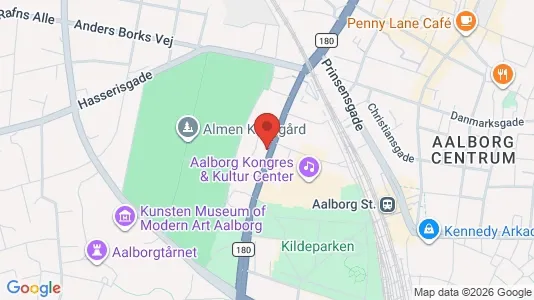 Lejligheder til salg i Aalborg Centrum - kort over placeringen