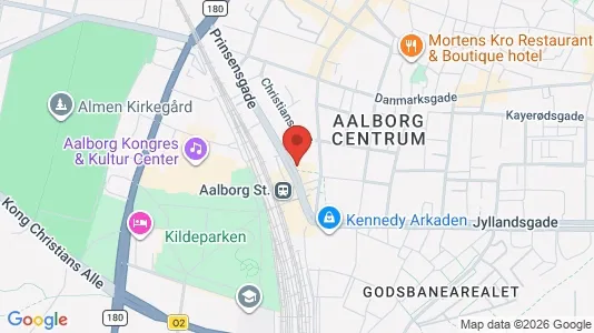 Lejligheder til salg i Aalborg Centrum - kort over placeringen
