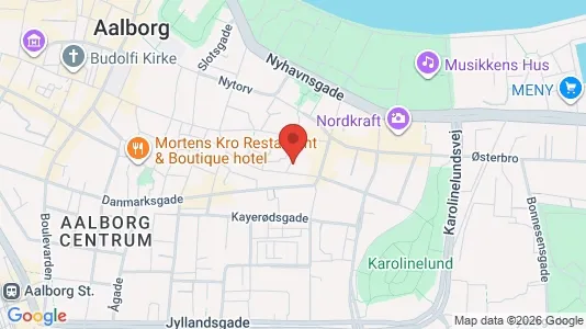 Lejligheder til salg i Aalborg Centrum - kort over placeringen