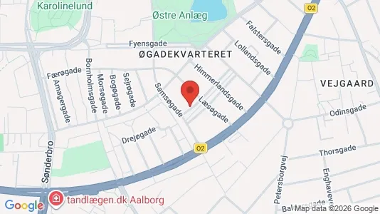 Lejligheder til salg i Aalborg Centrum - kort over placeringen