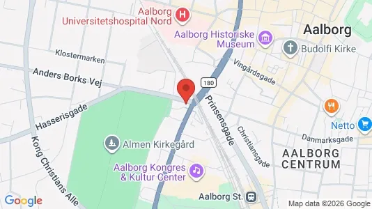 Lejligheder til salg i Aalborg Centrum - kort over placeringen