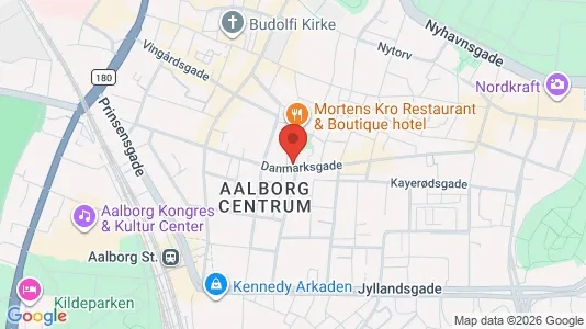 Lejligheder til salg i Aalborg Centrum - kort over placeringen