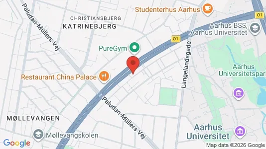 Lejligheder til salg i Århus C - kort over placeringen
