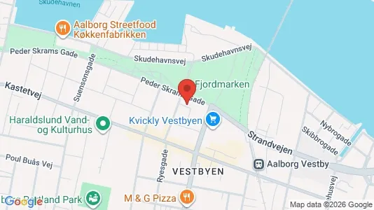 Lejligheder til salg i Aalborg Centrum - kort over placeringen