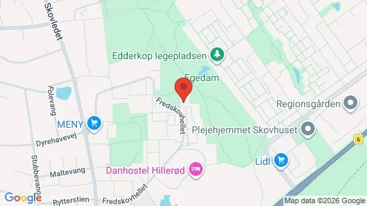 Lejligheder til salg i Hillerød - kort over placeringen