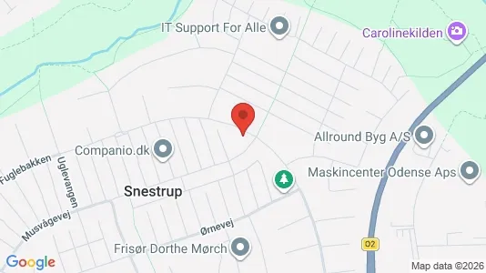 Lejligheder til salg i Odense NV - kort over placeringen