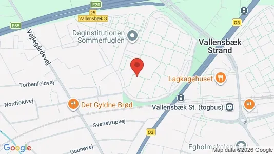 Lejligheder til salg i Vallensbæk Strand - kort over placeringen