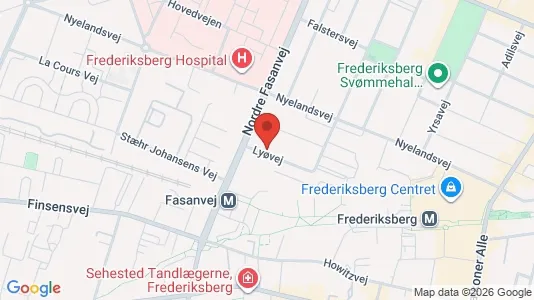 Lejligheder til salg i Frederiksberg - kort over placeringen