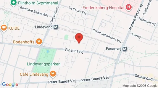 Lejligheder til salg i Frederiksberg - kort over placeringen