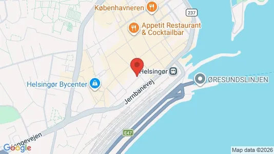 Lejligheder til salg i Helsingør - kort over placeringen