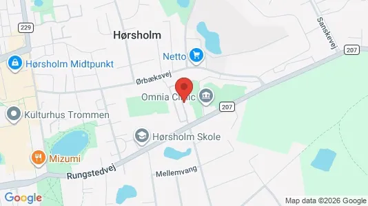 Lejligheder til salg i Hørsholm - kort over placeringen