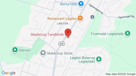 Lejligheder til salg i Skødstrup - kort over placeringen