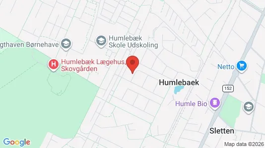 Lejligheder til salg i Humlebæk - kort over placeringen