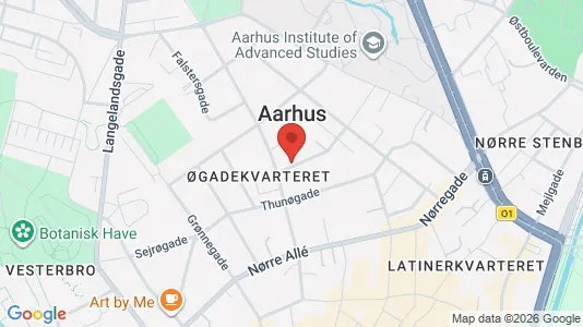 Lejligheder til salg i Århus C - kort over placeringen