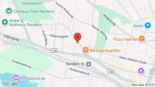 Lejligheder til salg i Randers C - kort over placeringen